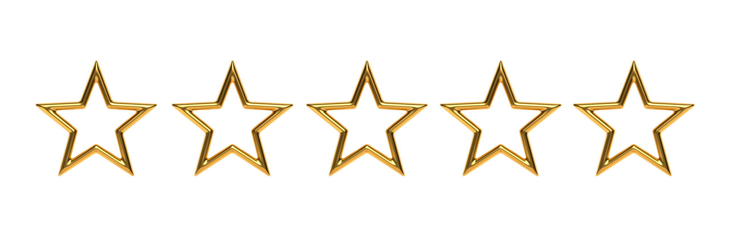 5 Sterne 5 goldene Sterne