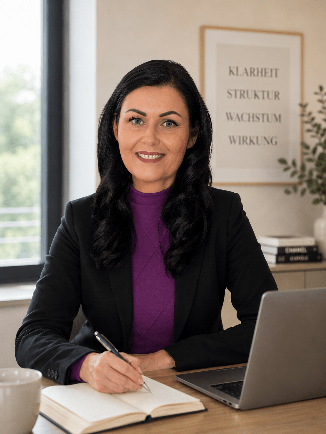 Foto Katrin Bench lehnt an einer Wand